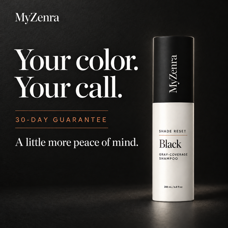 MyZenra Shade Reset™ — 15-Minute Gray Coverage Shampoo