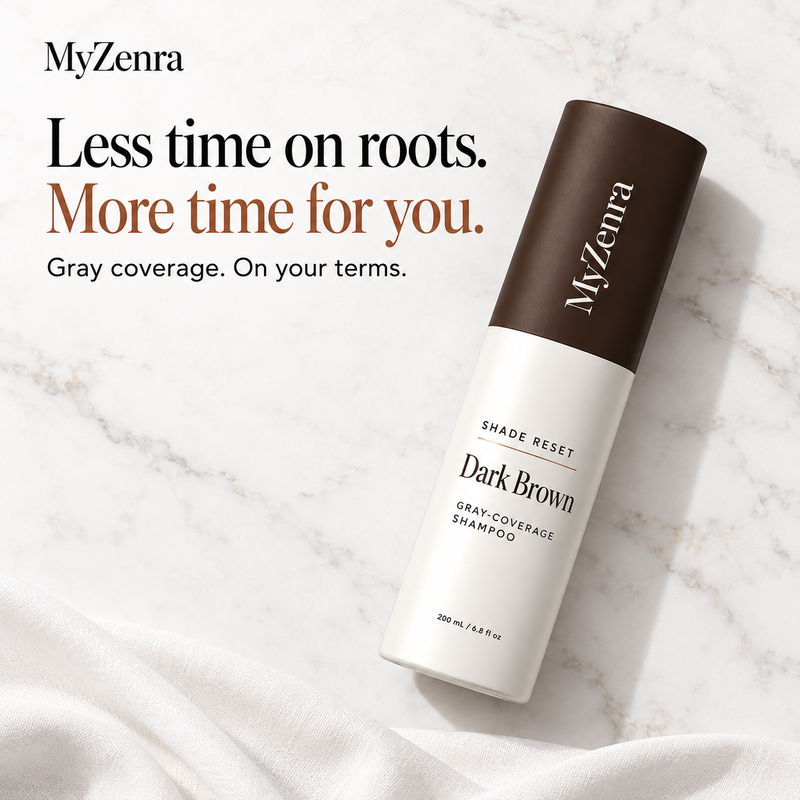 MyZenra Shade Reset™ — 15-Minute Gray Coverage Shampoo